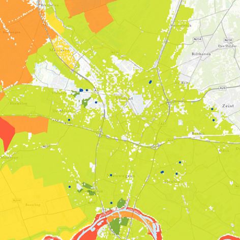 Op deze slide wordt getoond Klimaatkaart Utrecht.