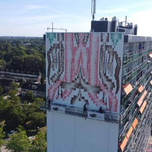 Muur Lamérisflat in Utrecht wordt enorm kunstwerk van 500 m2