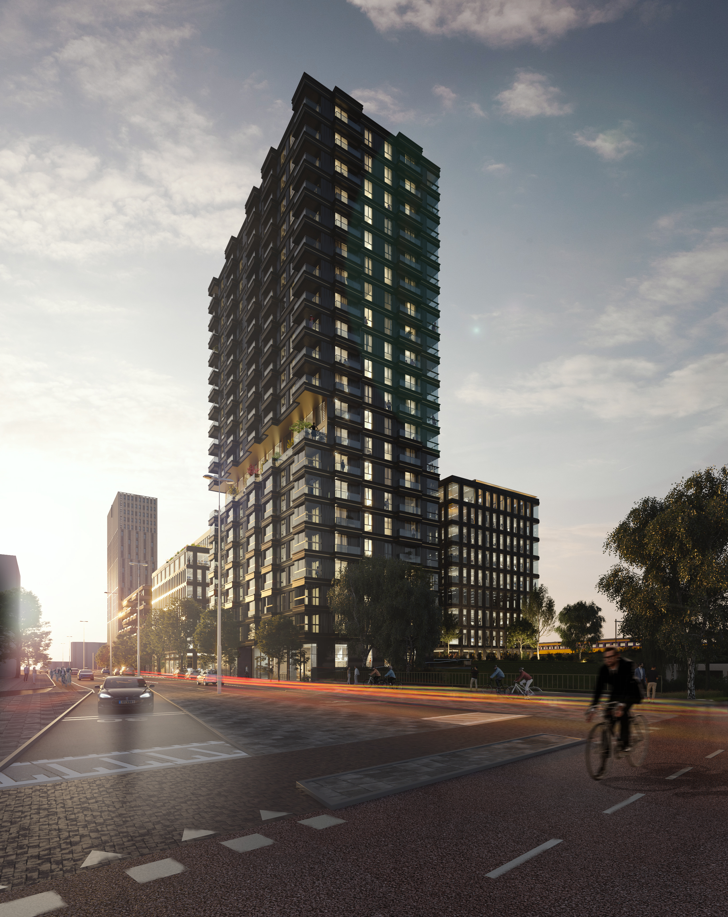 EDGE Eindhoven Artist's Impression Vanaf Spoor